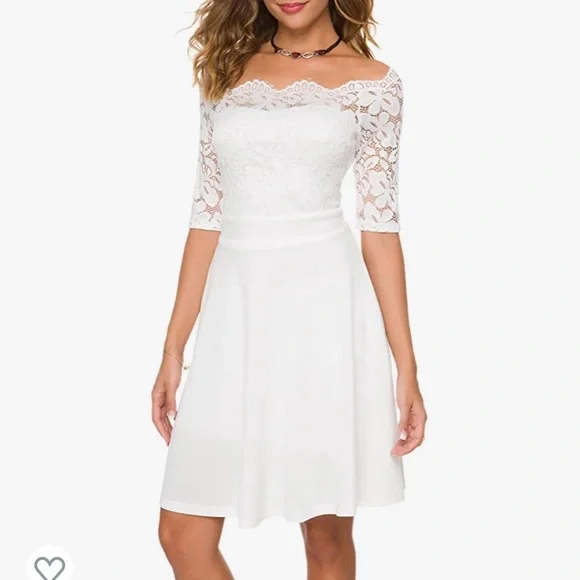 Dresses | Vintage Lace Floral Off The Shoulder Swing Dress | Poshmark